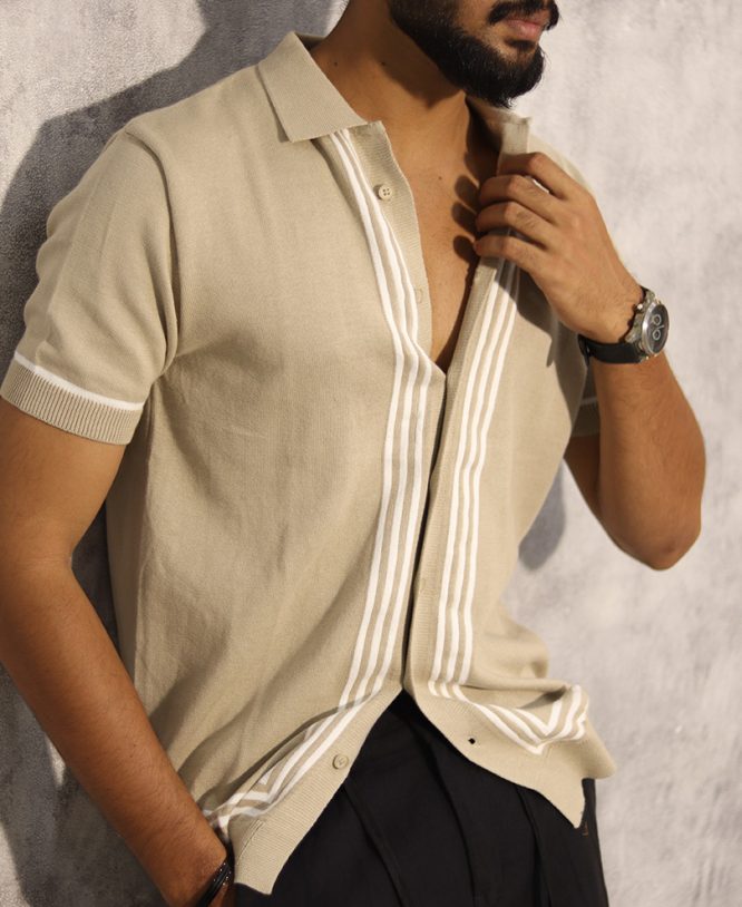 Cream Knitted Shirt - Image 2