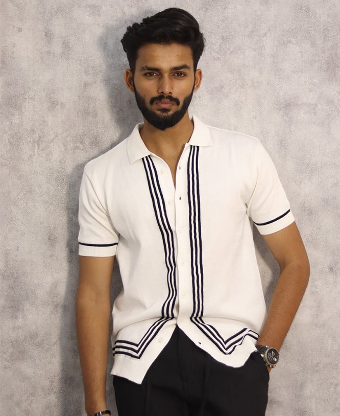White Knitted Shirt