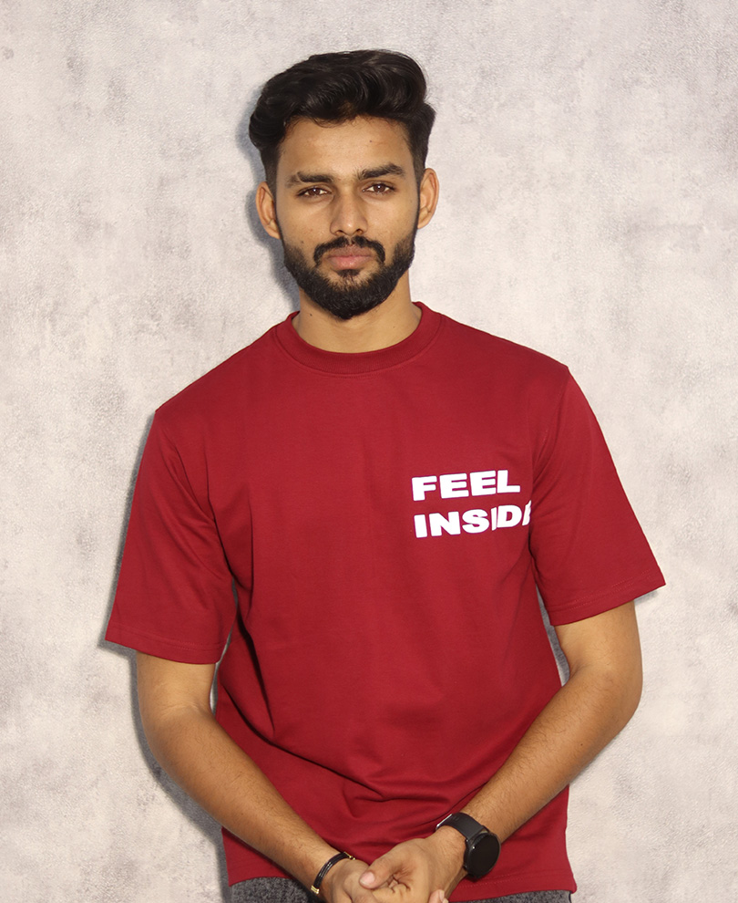 Maroon Drop Shoulder