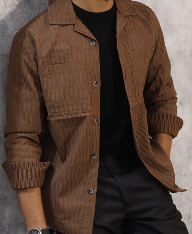 Dark Brown Shacket - Image 2