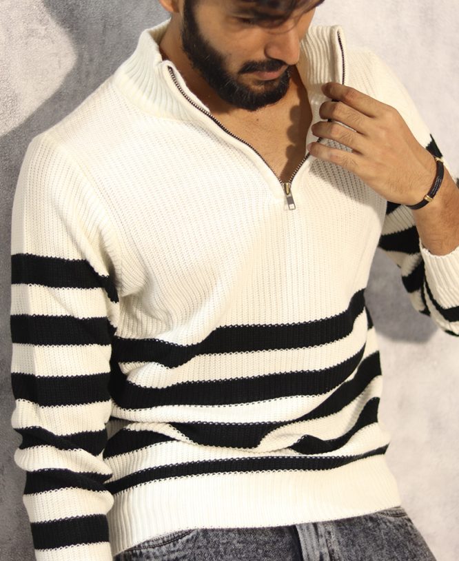 White Imported Zipper Tee - Image 2