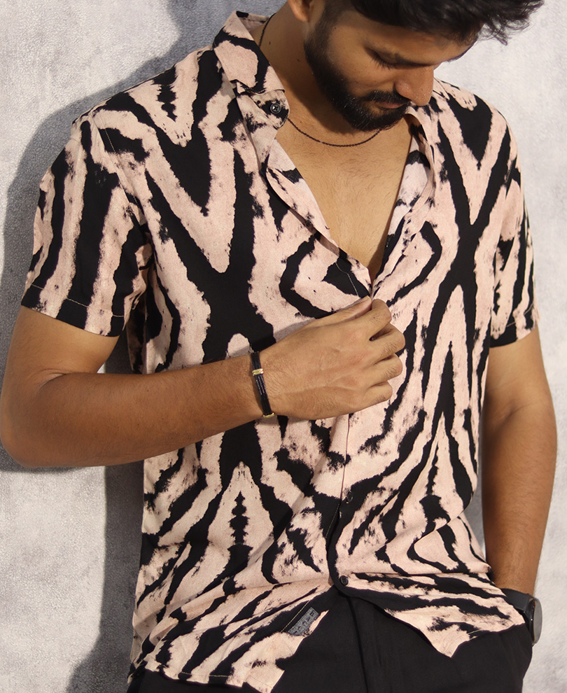 Peach Printed Shirt Half - Image 2