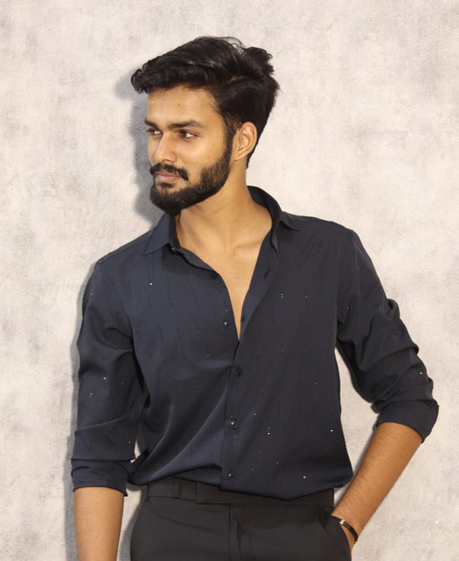 Navy Blue Stone Shirt