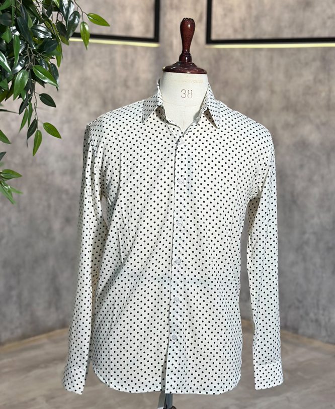 Cream Printed Shirt