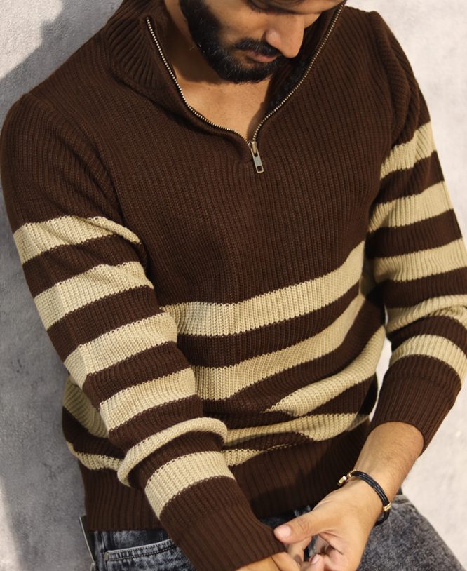 Brown Imported Zipper Tee - Image 2