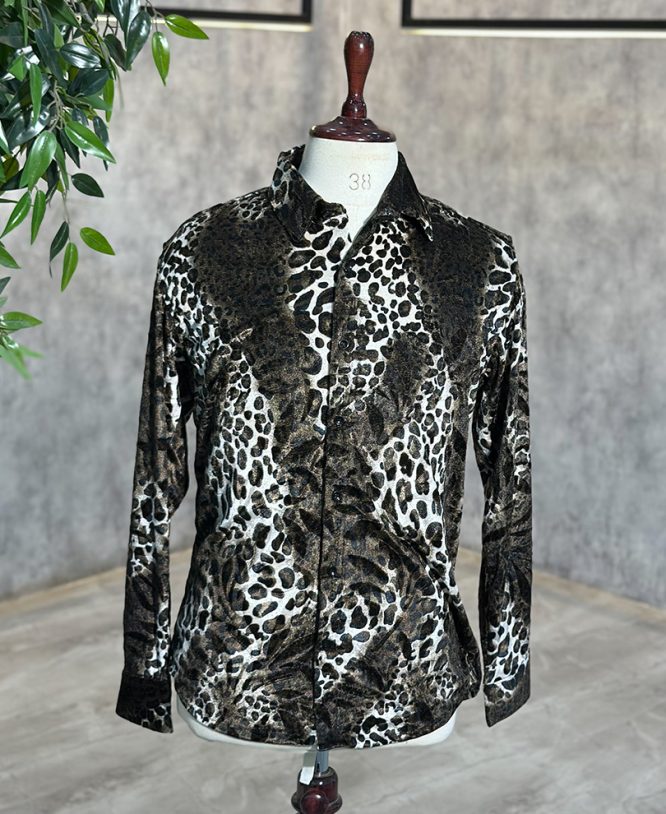 Brown Animal Printed Shirt