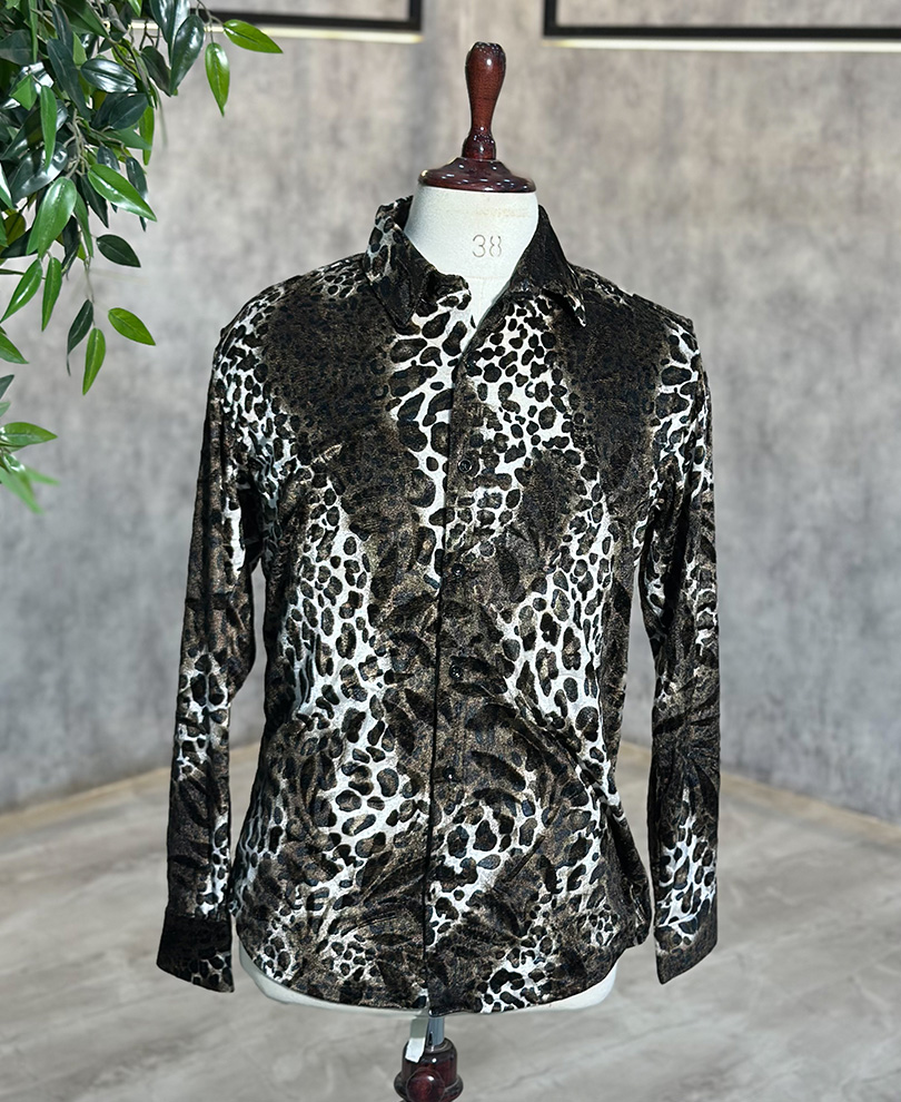 Brown Animal Printed Shirt