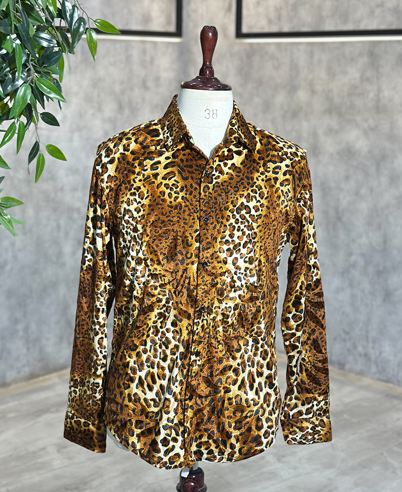 Orange Animal Printed Shirt
