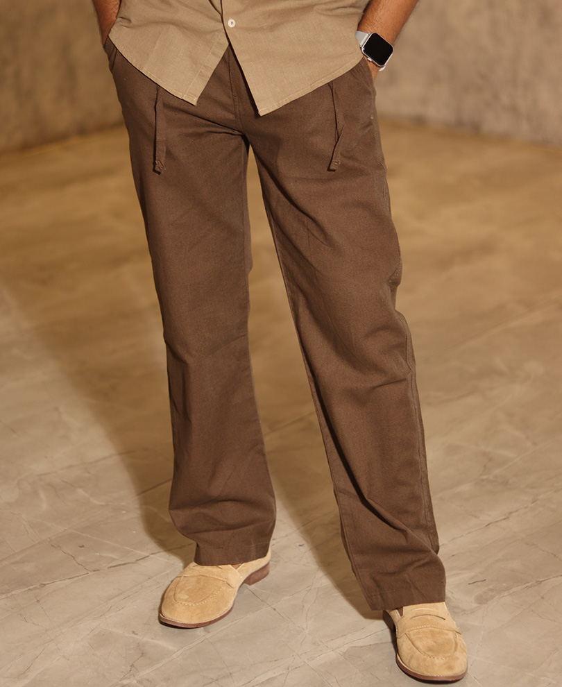 Dark Brown Linen Pant