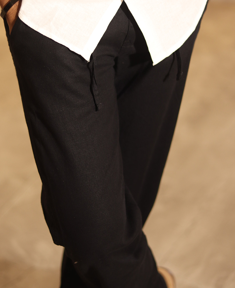 Black Linen Pant - Image 2