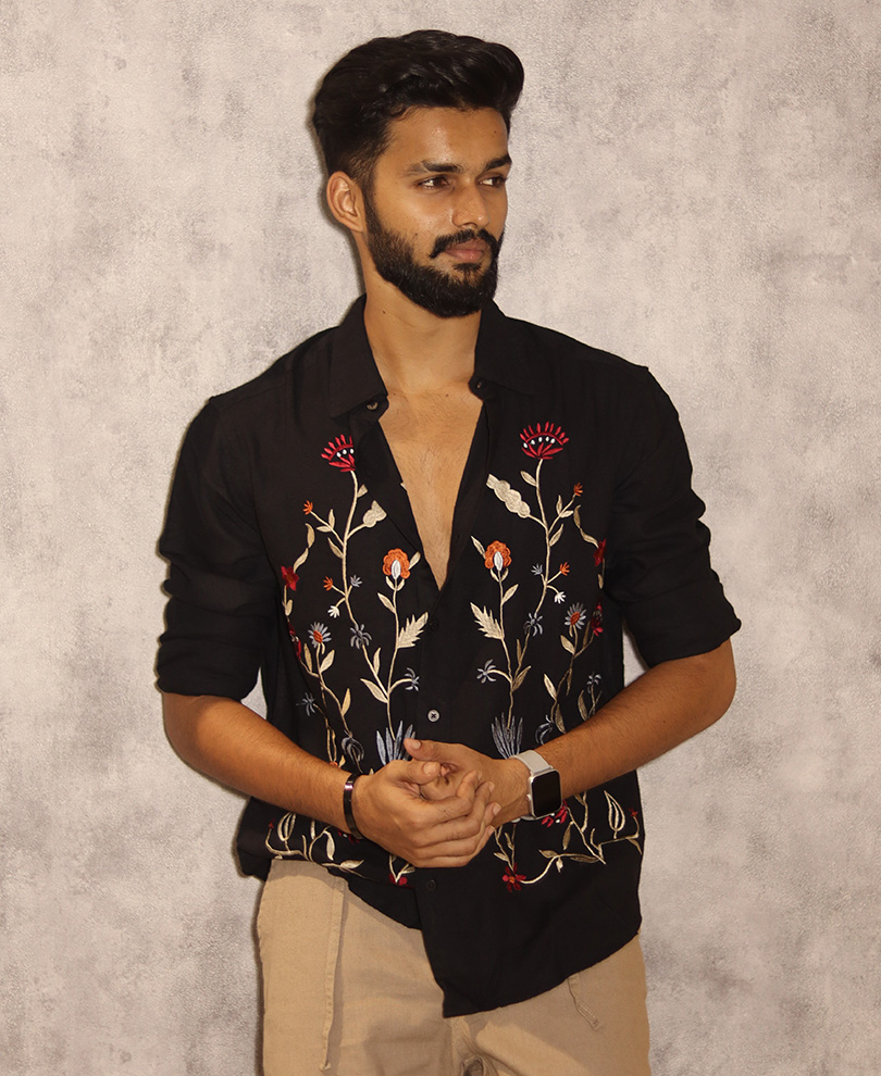 Black Embroidery Shirt