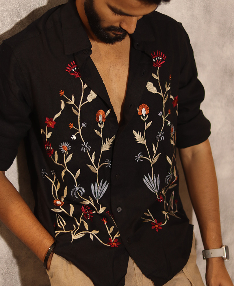 Black Embroidery Shirt - Image 2