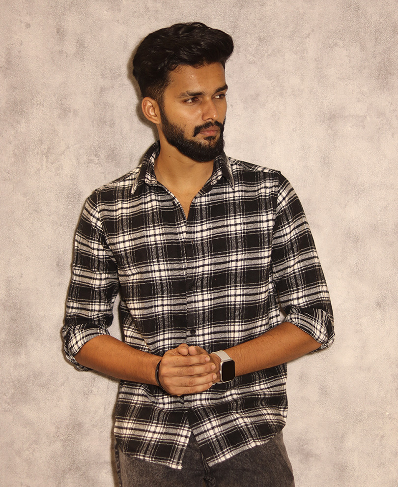 Black Checked Shirt