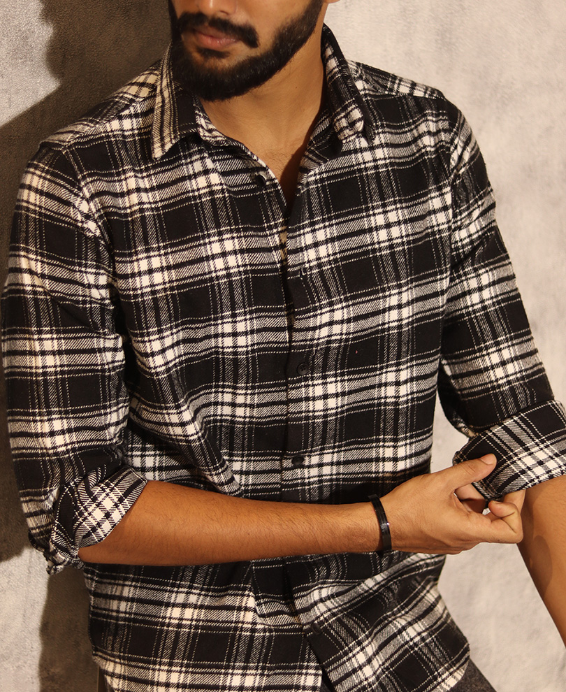 Black Checked Shirt - Image 2