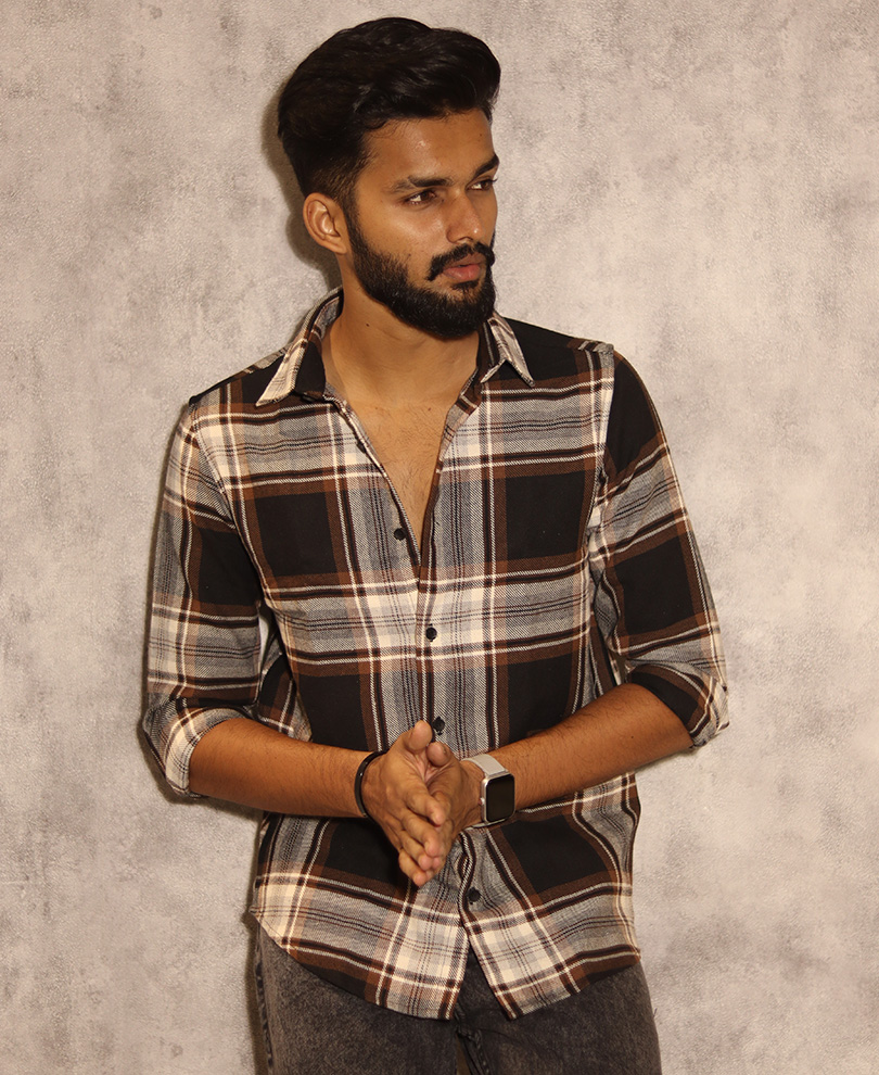 Brown Checked Shirt
