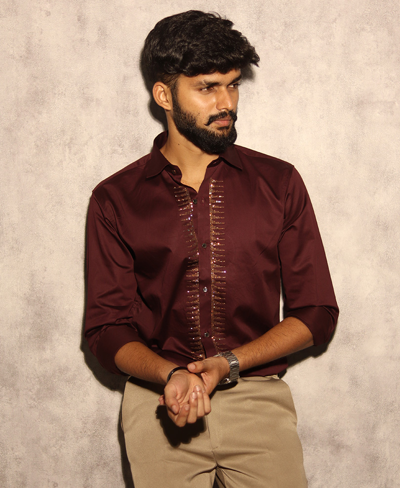 Maroon Stone Shirt