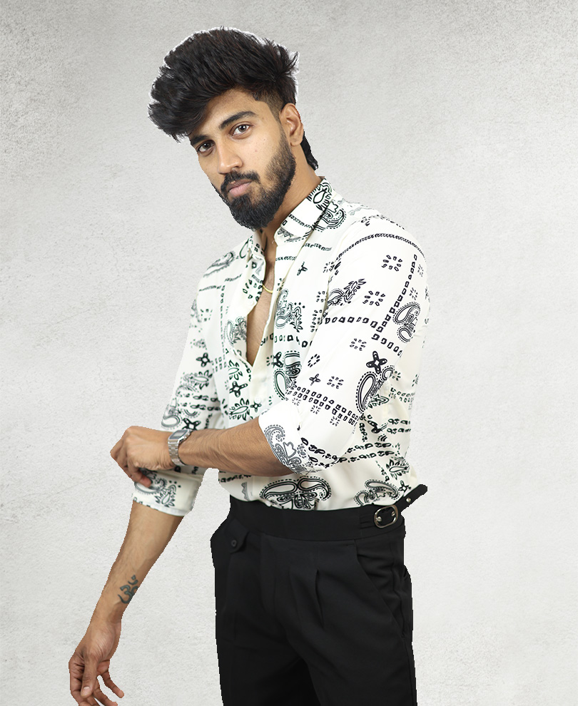 White Printed Shirt