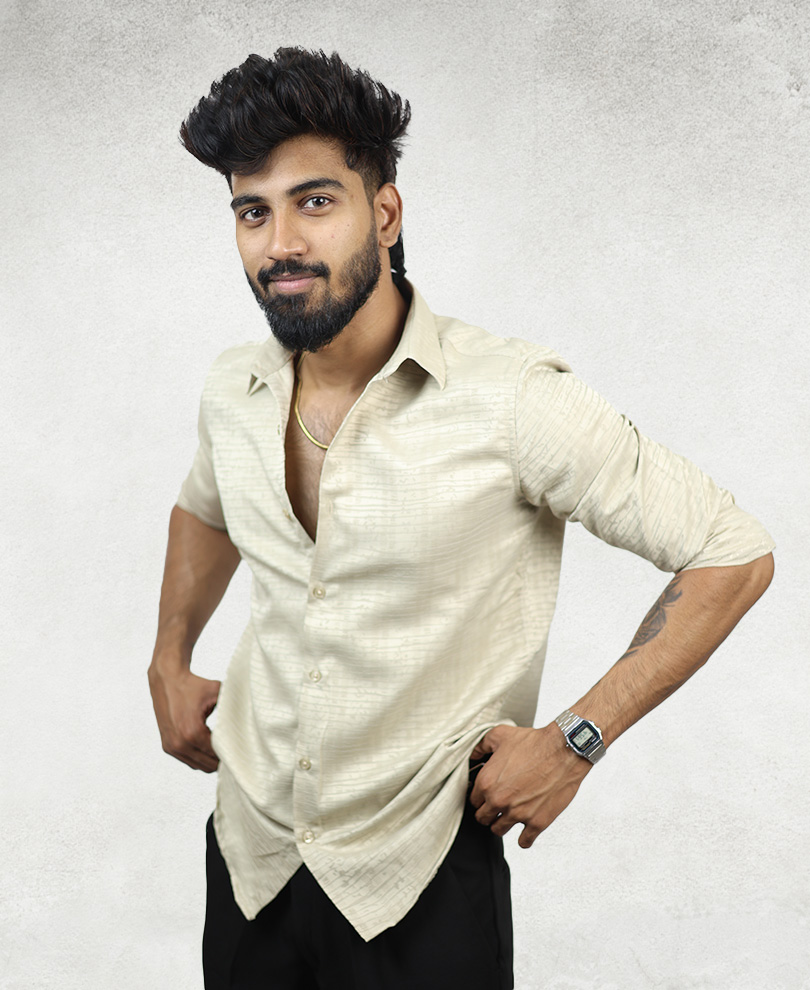 Cream Designer Shirt