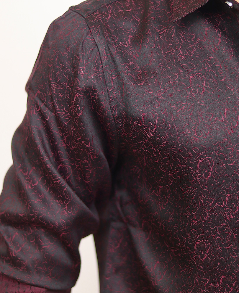 Maroon Designer Shirt 1 - Image 2