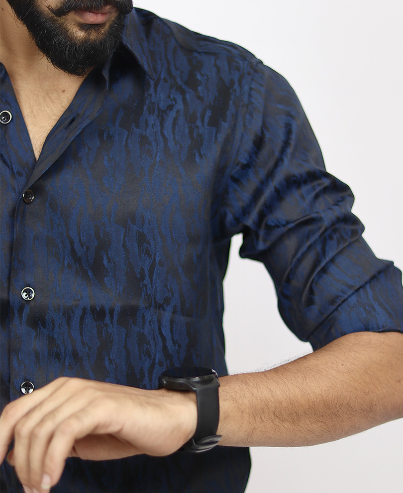 Blue Designer Shirt 2 - Image 3