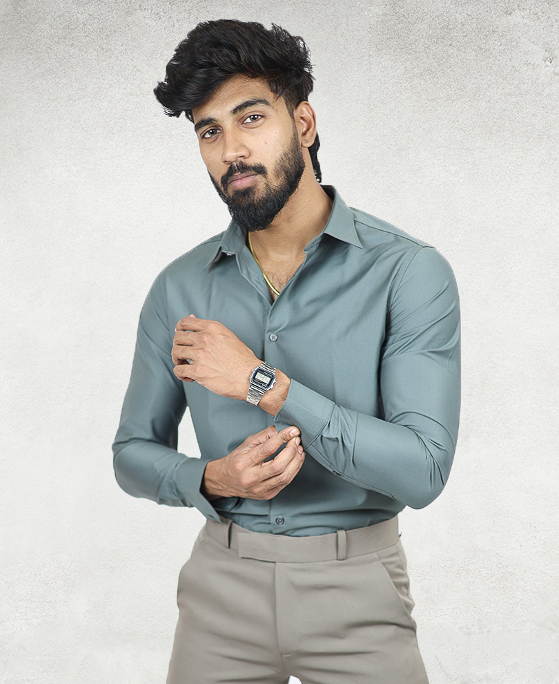 Green Plain Shirt