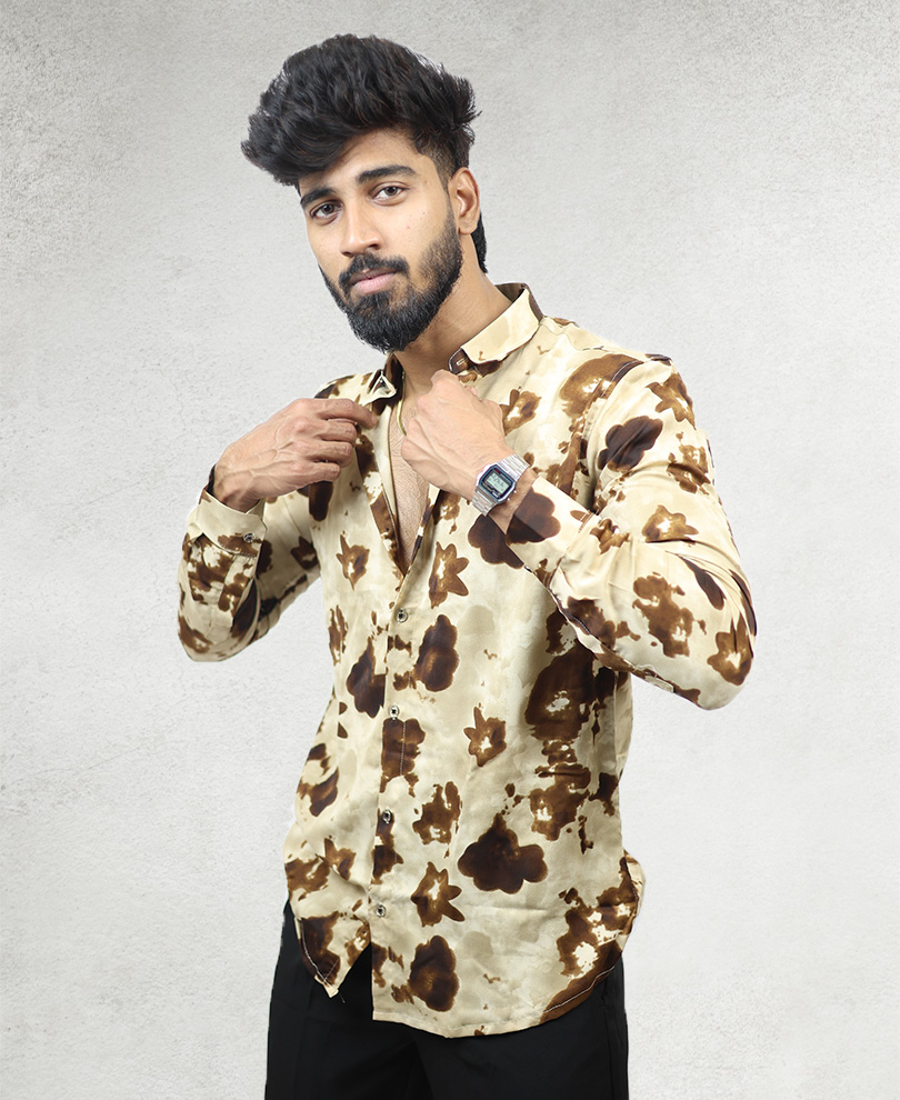 Brown Printed Shirt