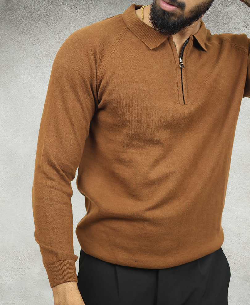 Brown Knitted Full Sleeve - Image 2