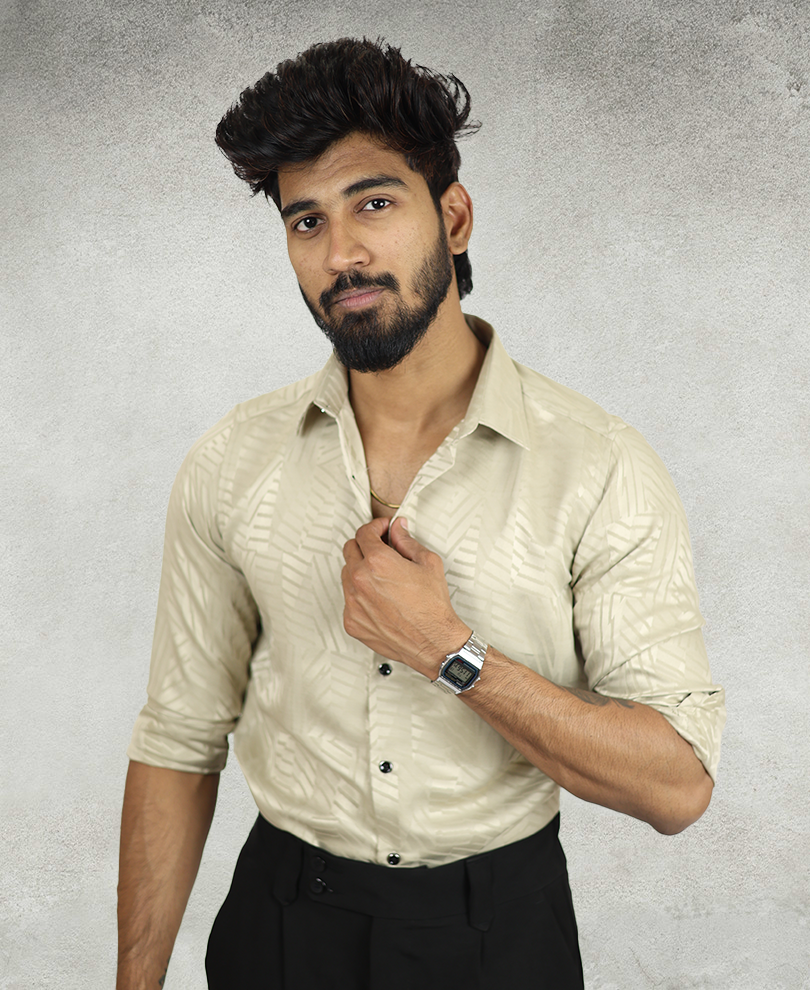 Cream Designer Shirt