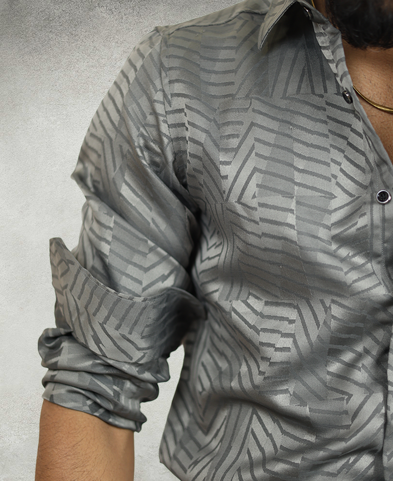Grey Designer Shirt - Image 2