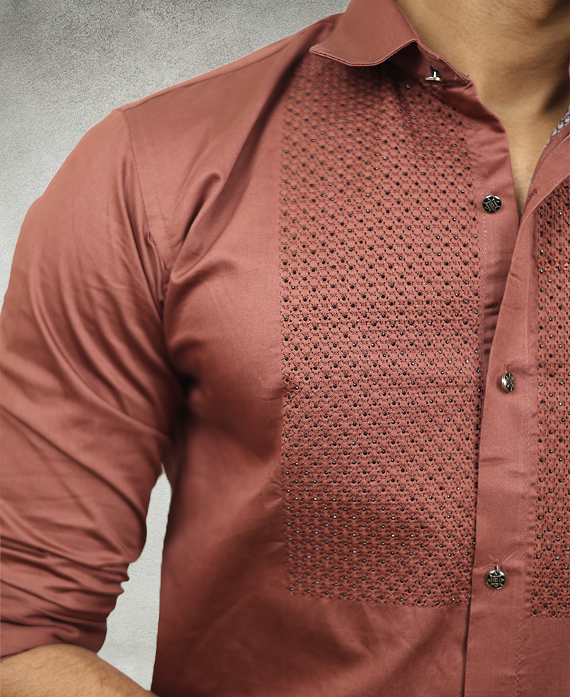 Rustic Orange Stone Shirt - Image 3