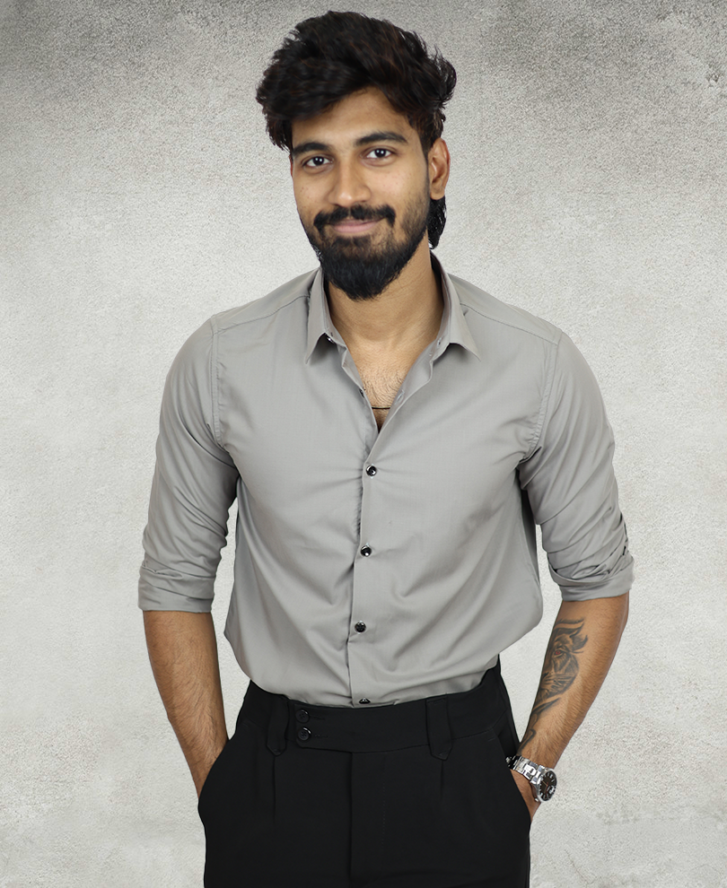 Grey Plain Shirt